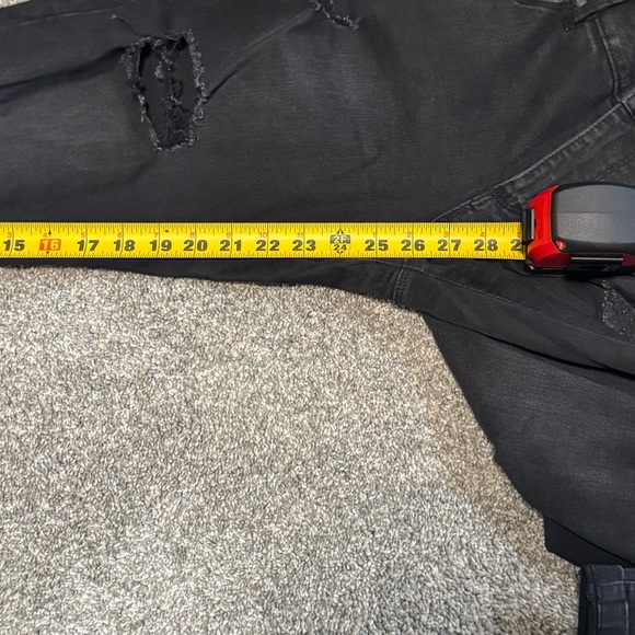 Jag Jeans Black Distressed Destroyed Low Rise Skinny Ankle Size 8 - Picture 8 of 8